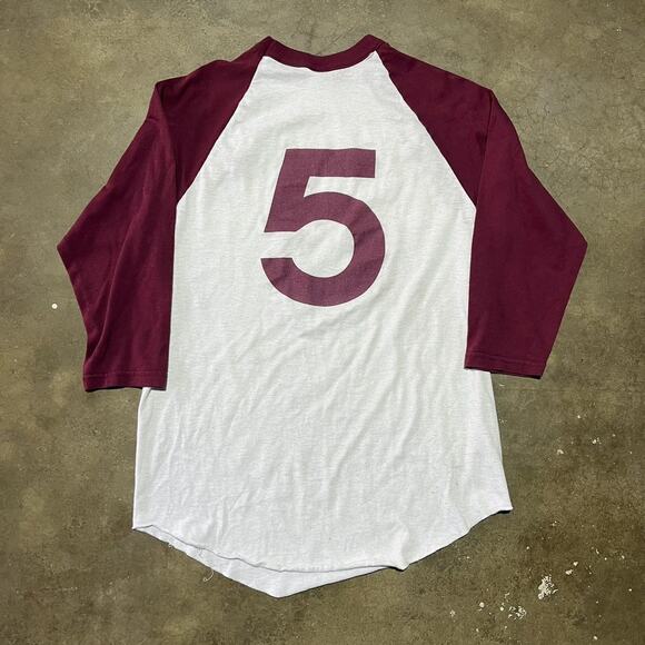 Vintage Y2k Maroon 5 White Raglan Band T-Shirt - Picture 3 of 4